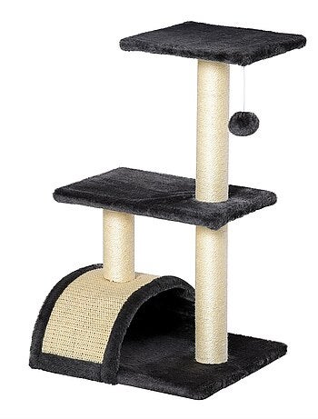 Arbre à chat griffoir grattoir peluche sisal naturel