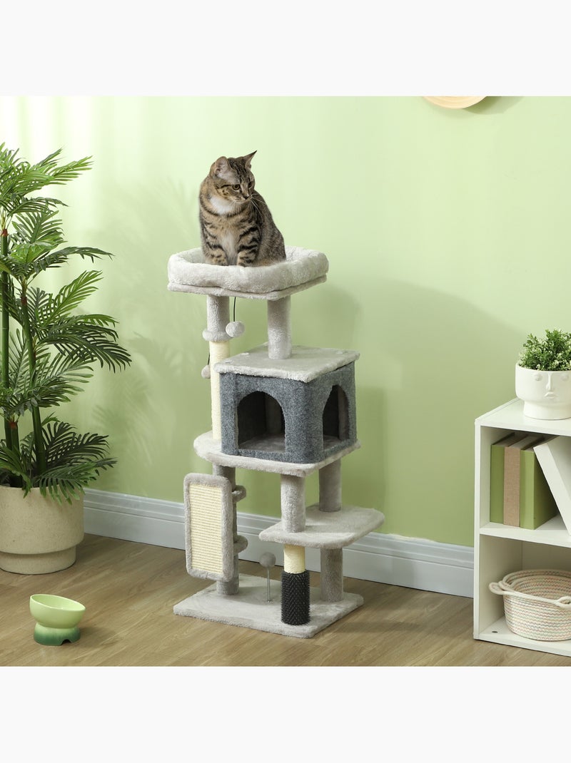Arbre à chat h.104 cm - nombreux accessoires Gris - Kiabi