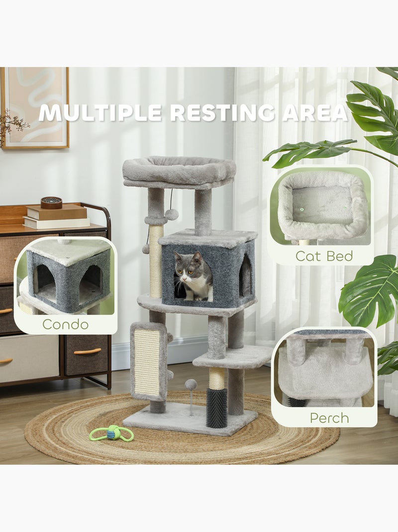 Arbre à chat h.104 cm - nombreux accessoires Gris - Kiabi