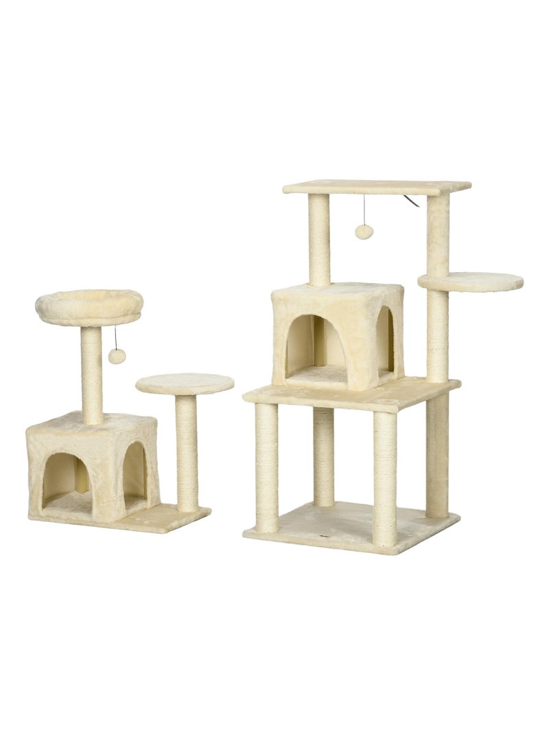 Arbre à chat modulable - équipements multiples - peluche beige Beige - Kiabi