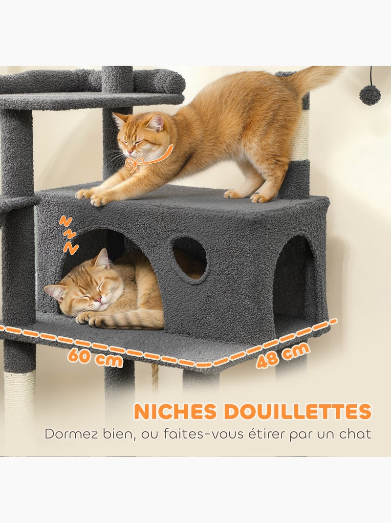 Arbre à chat multi-équipement - classcatz Gris - Kiabi