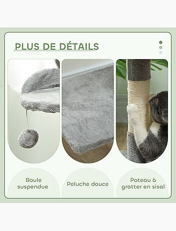 Arbre à chat multi-équipement griffoirs grattoirs plateformes niche corde jouets