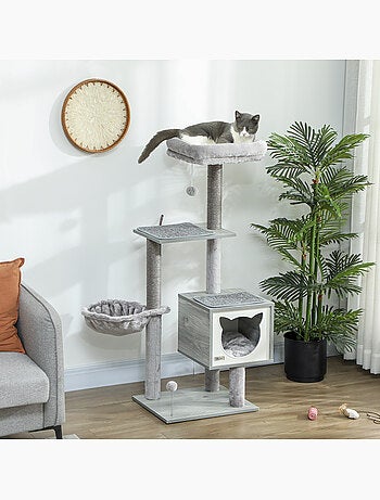 Arbre à chat multi-équipement h126 cm