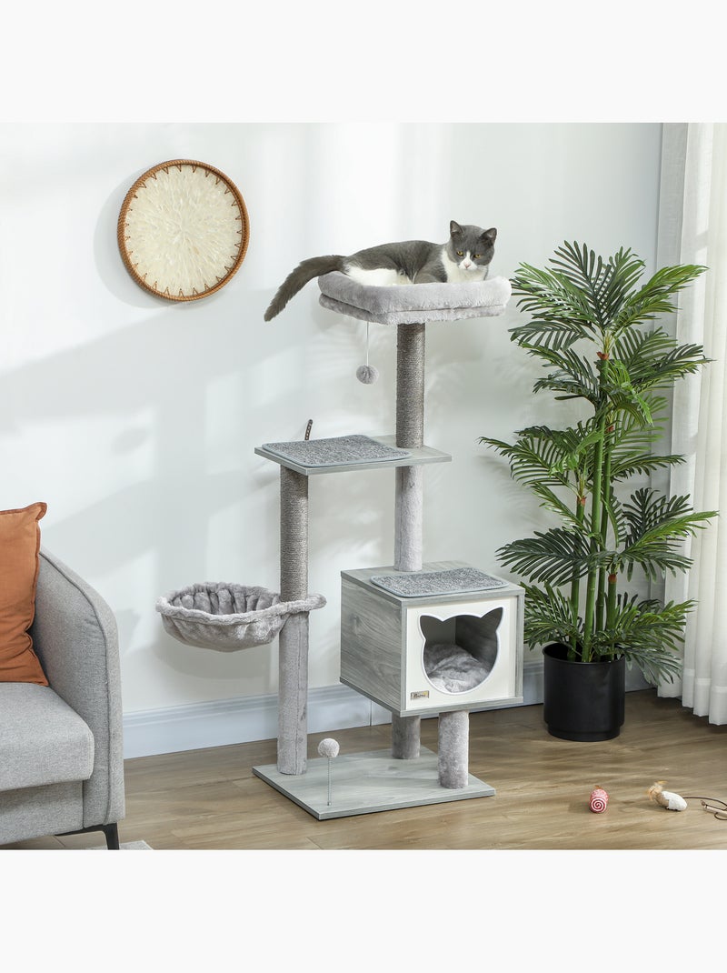 Arbre à chat multi-équipement h126 cm Gris - Kiabi