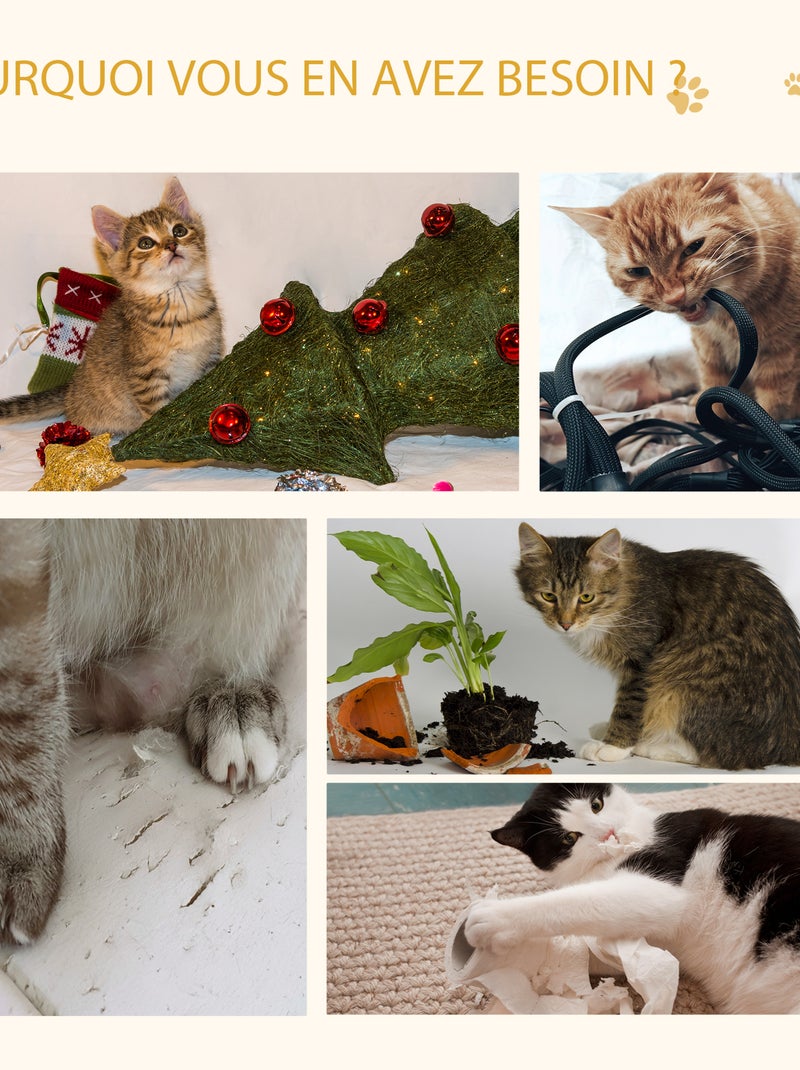 Arbre à chat multi-équipement H81 cm aspect bois clair Beige - Kiabi