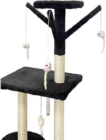 Arbre à chat noir 79 x 34 x 138 cm - Youdoit