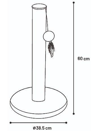 Arbre a chat Riba Griffoir design avec base rembourrée 60cm