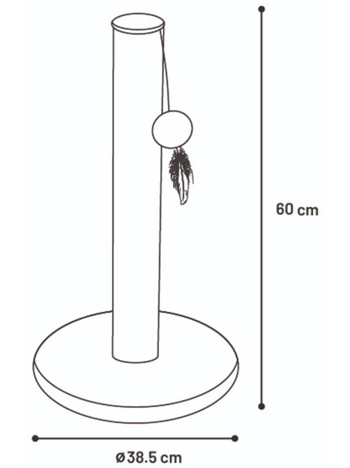 Arbre a chat Riba Griffoir design avec base rembourrée 60cm - Kiabi Arbre a chat Riba Griffoir design avec base rembourrée 60cm - Kiabi