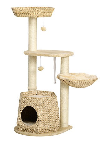 Arbre à chat style cosy chic quenouille sisal naturel