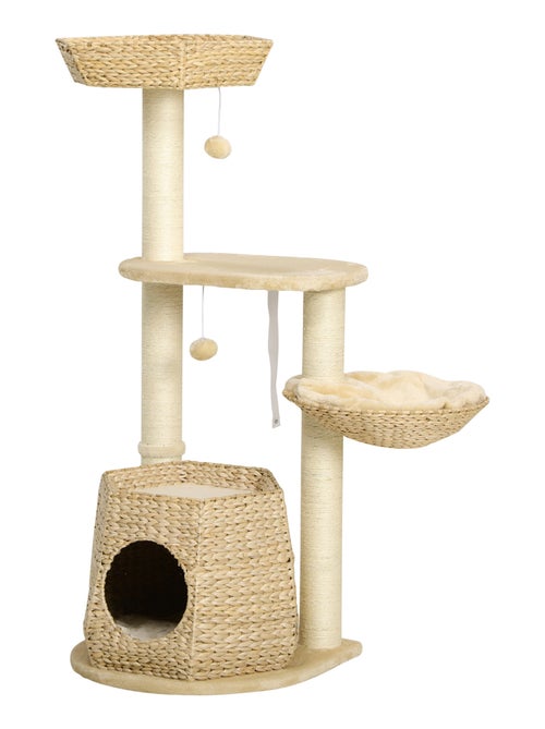 Arbre à chat style cosy chic quenouille sisal naturel - Kiabi