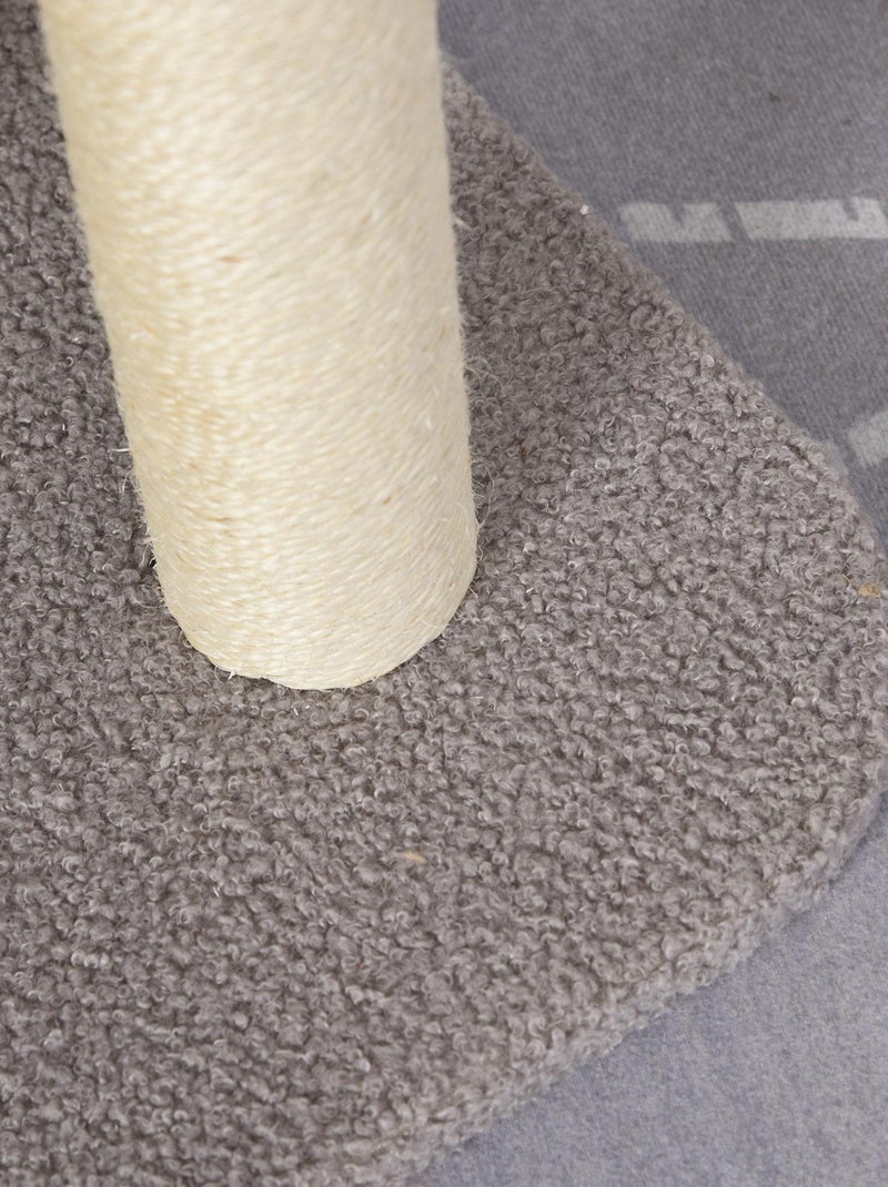 Arbre à Chats avec Griffoir Niche Poteaux Peluche Haute Densité 45L x 40L x 148H cm Gris - Kiabi