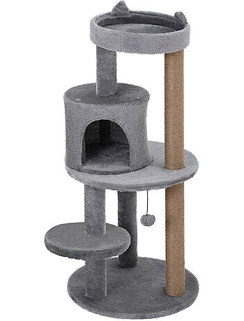 Arbre à chats griffoirs plateformes niche jeu boule suspendue