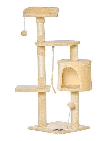 Arbre à chats multi équipements beige