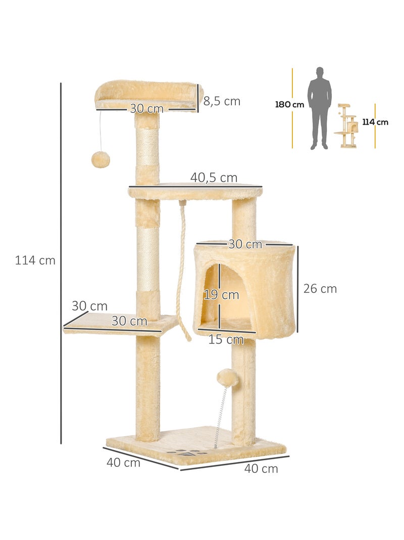 Arbre à chats multi équipements beige Beige - Kiabi