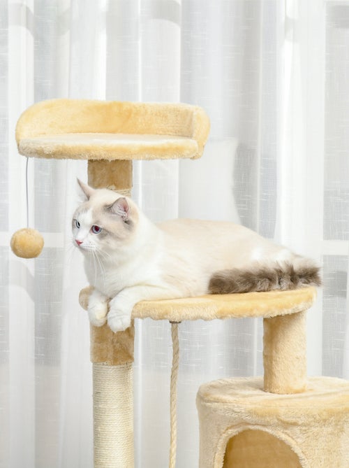 Arbre à chats multi équipements beige - Kiabi