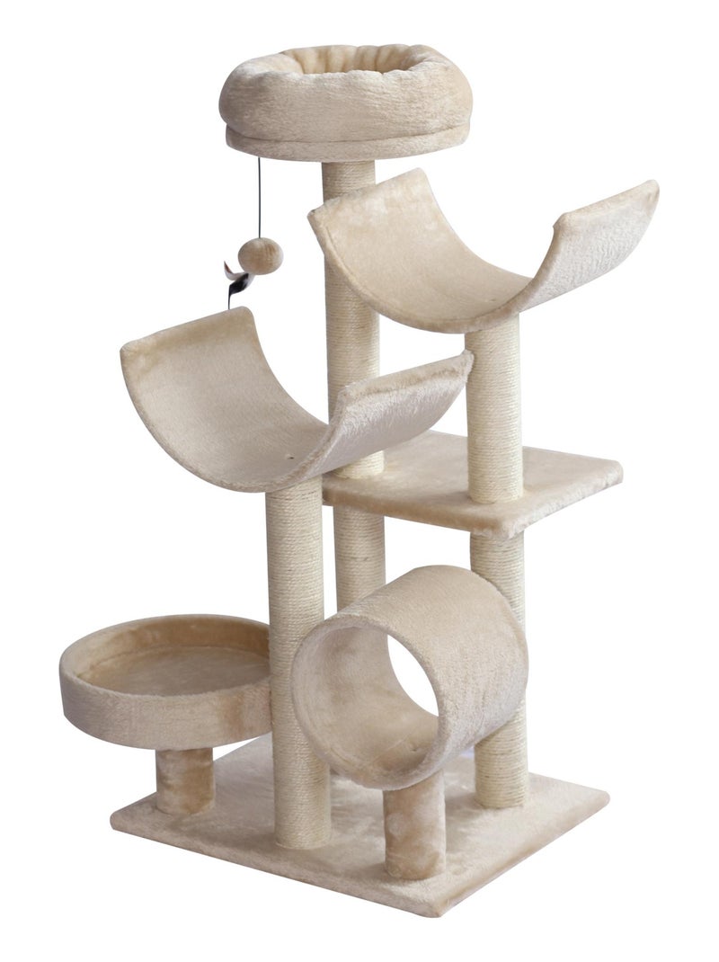 Arbre à chats multi-équipements beige Beige - Kiabi