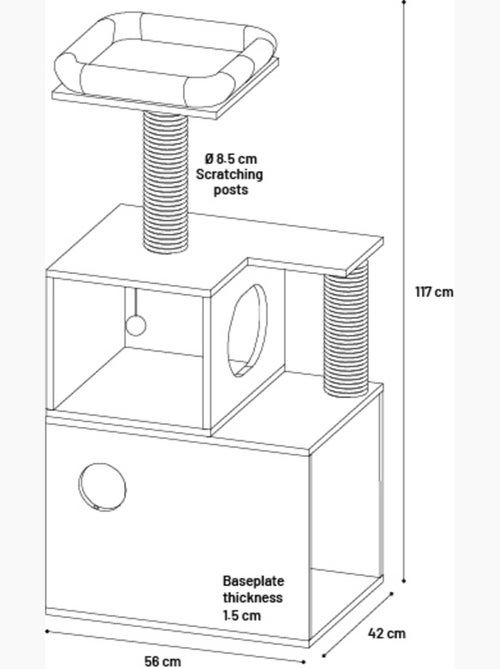 Arbre a griffer pour chat Miribel - Kiabi