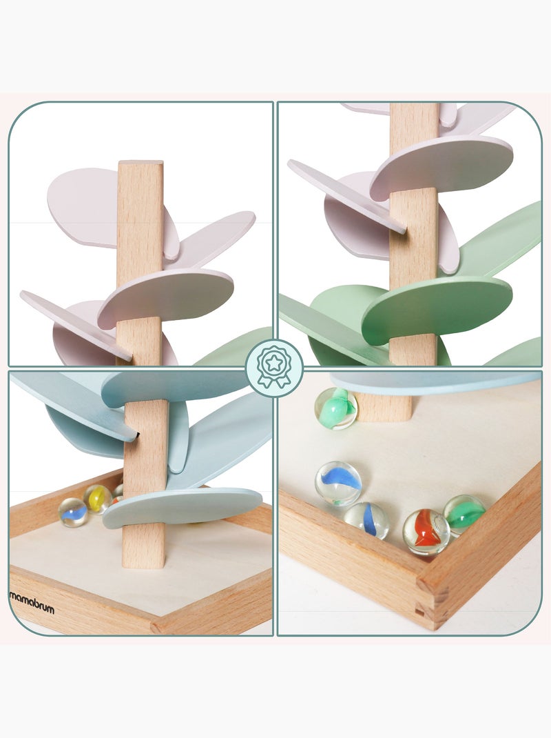 Arbre a sons circuit bille bois enfant feuilles balles mamabrum N/A - Kiabi