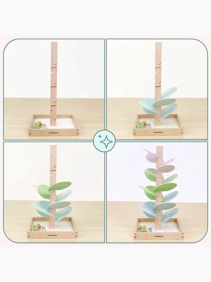 Arbre a sons circuit bille bois enfant feuilles balles mamabrum N/A - Kiabi