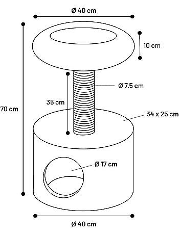 Arbre Griffoir chat avec cachette cosy