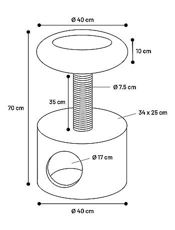 Arbre Griffoir chat avec cachette cosy