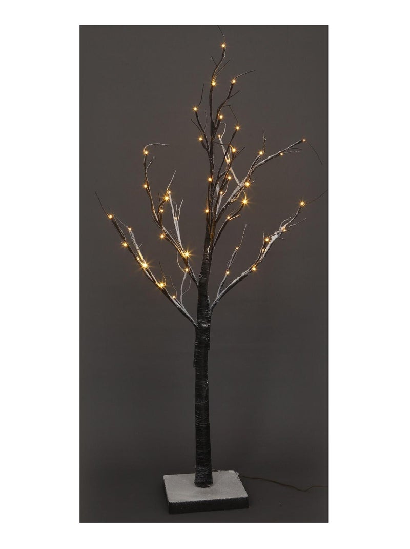 Arbre lumineux de noel Bouleau avec neige 120 cm Blanc - Kiabi