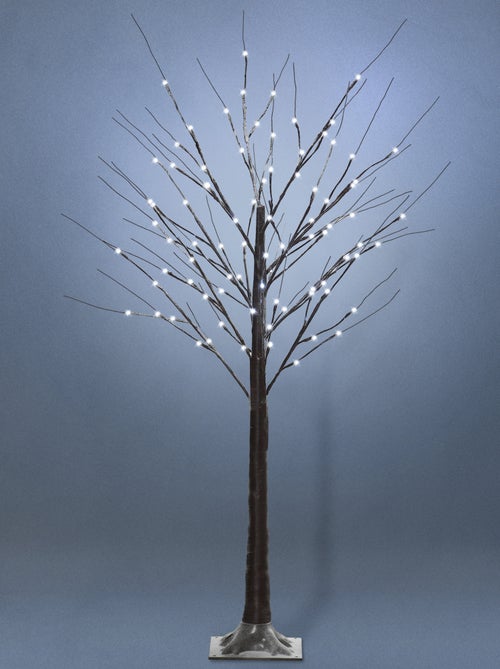 Arbre lumineux LED aspect enneigé 96 LEDS blanc froid - Kiabi