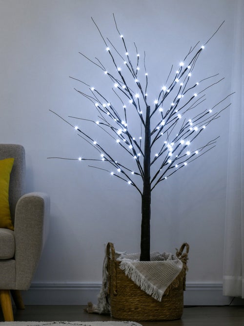 Arbre lumineux LED aspect enneigé 96 LEDS blanc froid - Kiabi