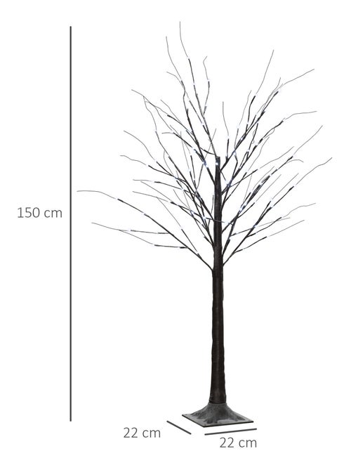 Arbre lumineux LED aspect enneigé 96 LEDS blanc froid - Kiabi