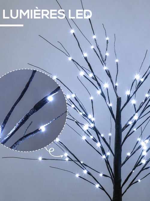Arbre lumineux LED aspect enneigé 96 LEDS blanc froid - Kiabi