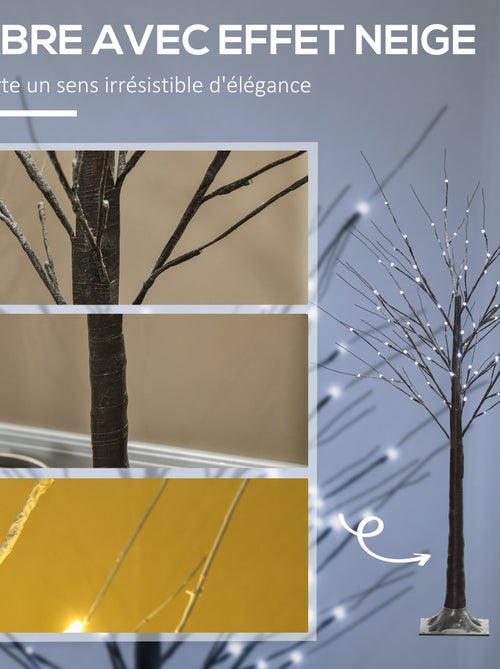 Arbre lumineux LED aspect enneigé 96 LEDS blanc froid - Kiabi