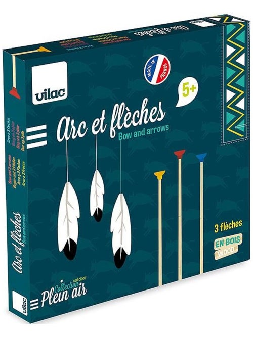 Arc démonté + 3 flèches en boîte cible - Kiabi Arc démonté + 3 flèches en boîte cible - Kiabi