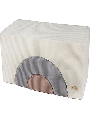 Arc en ciel- lot de 3 grand blocs crème, gris, rose clair