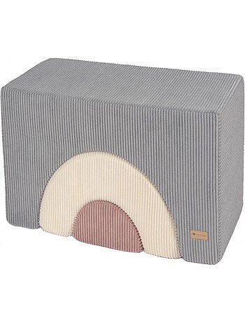 Arc en ciel- lot de 3 grand blocs gris, crème, rose clair