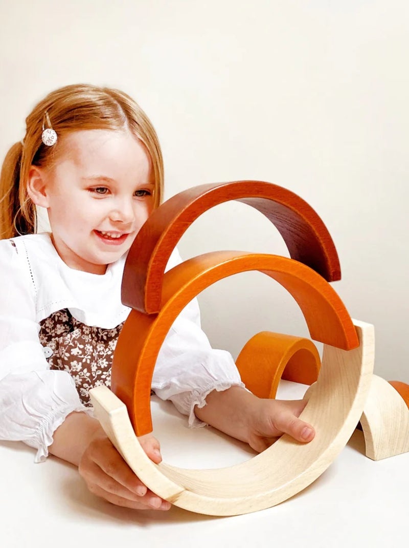 Arc-en-ciel empilable naturel Beige - Kiabi