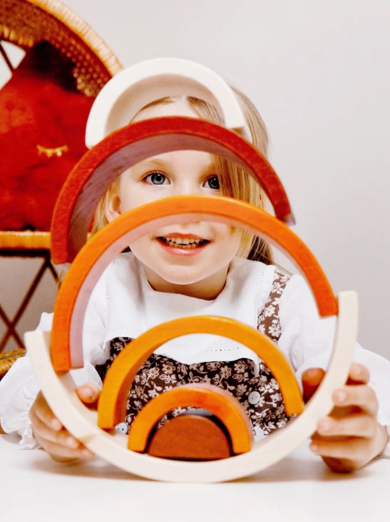 Arc-en-ciel empilable naturel Beige - Kiabi