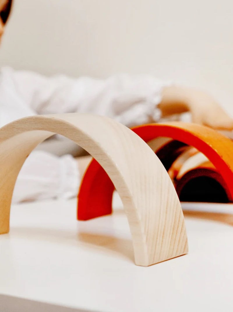 Arc-en-ciel empilable naturel Beige - Kiabi