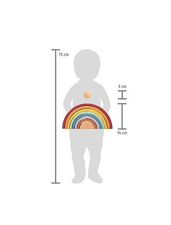 Arc-en-ciel en bois Safari