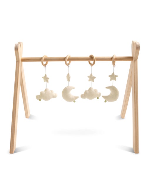 Arche d'éveil bois avec 4 jouets - SAUTHON - Kiabi