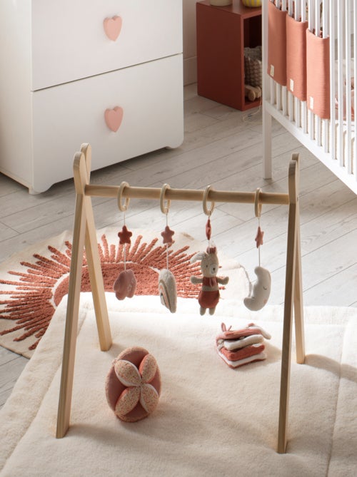 Arche d'éveil bois avec 4 jouets - SAUTHON - Kiabi