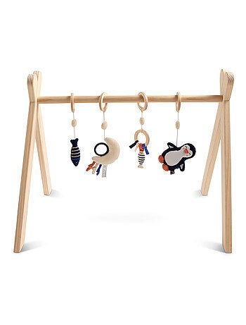 Arche d'éveil bois avec 4 jouets - SAUTHON
