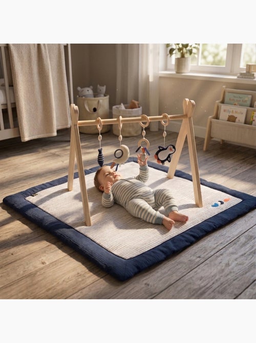 Arche d'éveil bois avec 4 jouets - SAUTHON - Kiabi Arche d'éveil bois avec 4 jouets - SAUTHON - Kiabi