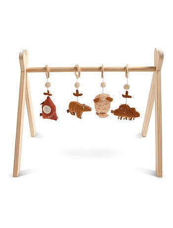 Arche d'éveil bois avec 4 jouets - SAUTHON