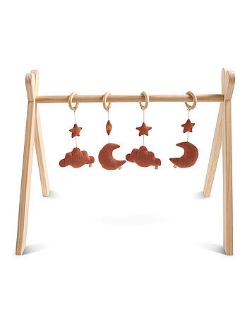 Arche d'éveil bois avec 4 jouets - SAUTHON