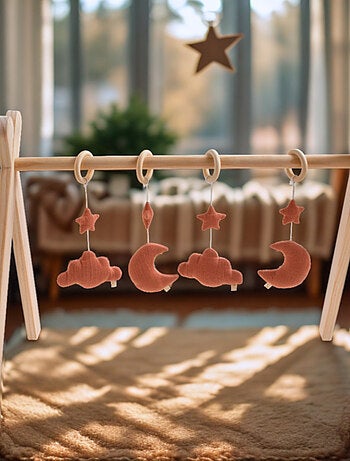 Arche d'éveil bois avec 4 jouets - SAUTHON