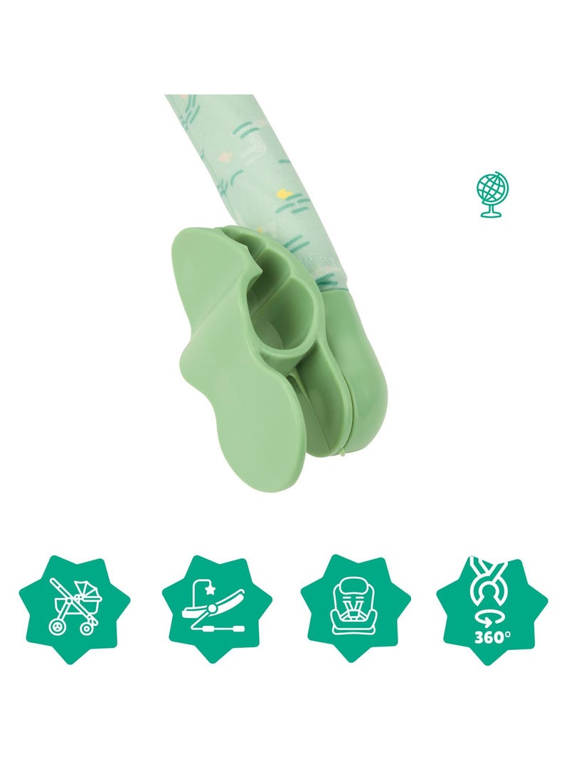 Arche d'éveil et d'activités universelle, 3 jouets sensoriels 'Badabulle' Vert - Kiabi