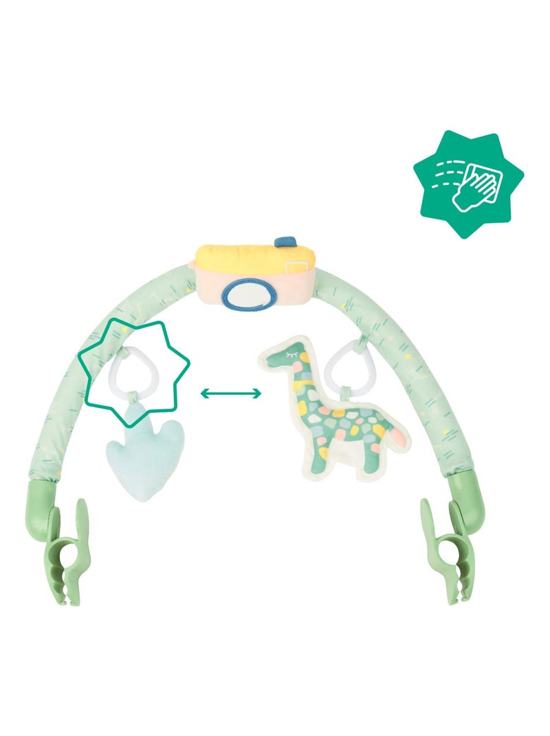 Arche d'éveil et d'activités universelle, 3 jouets sensoriels 'Badabulle' Vert - Kiabi