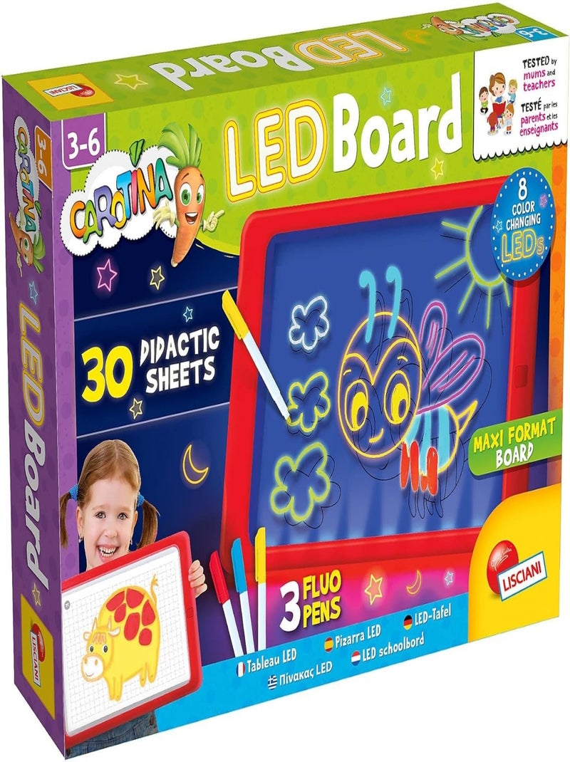 Ardoise Magique Et Lumineuse Led Carotina - Lisciani Multicolore - Kiabi