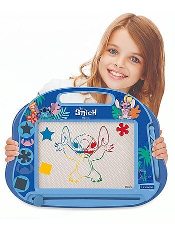 Ardoise magique stitch format a5 avec accessoires magnétiques pour dessiner en couleurs