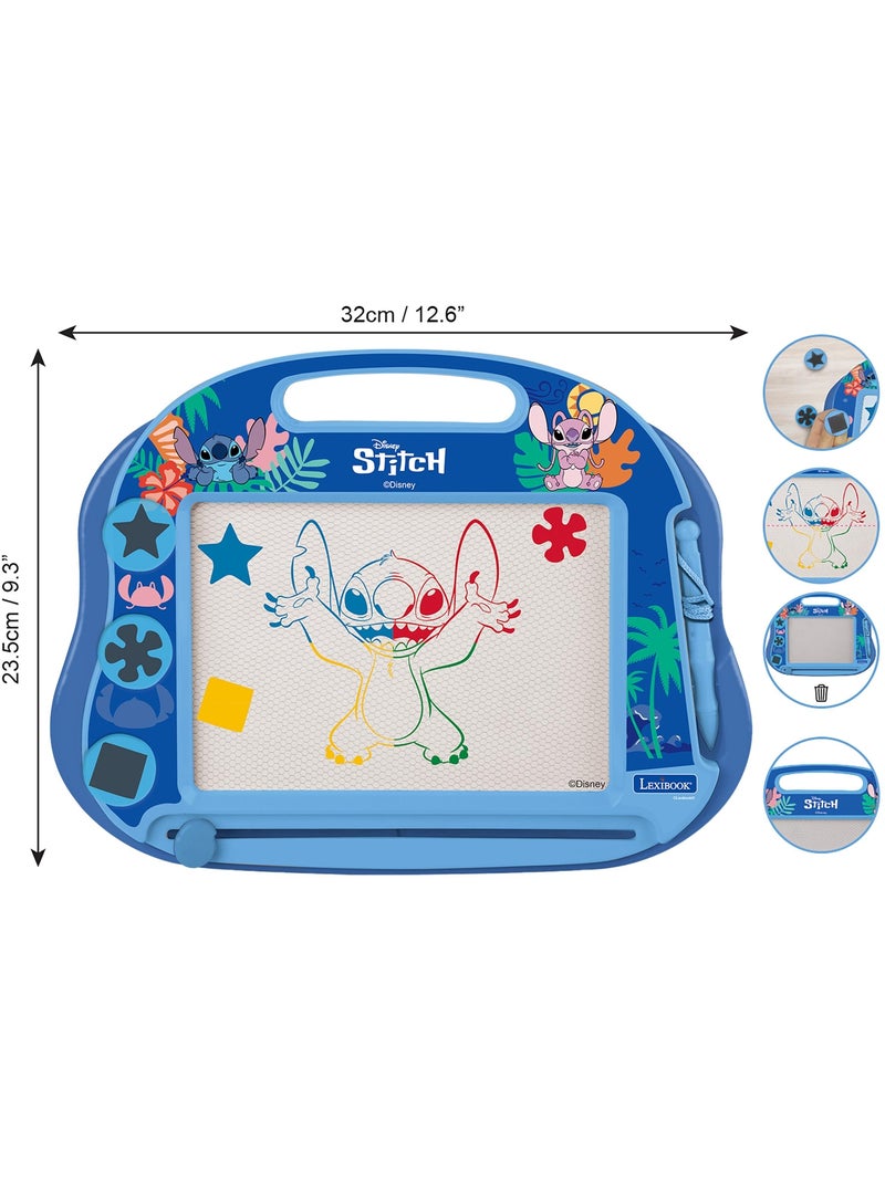 Ardoise magique stitch format a5 avec accessoires magnétiques pour dessiner en couleurs N/A - Kiabi